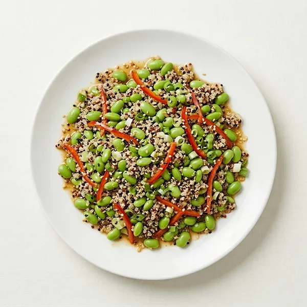 Edamame & Quinoa Salad with Sesame-Ginger Dressing
